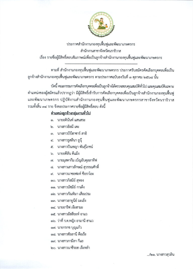 ประกาสรายชื่อ ผู้มีสิทธิ์สอบสัมภาสณ์_0001